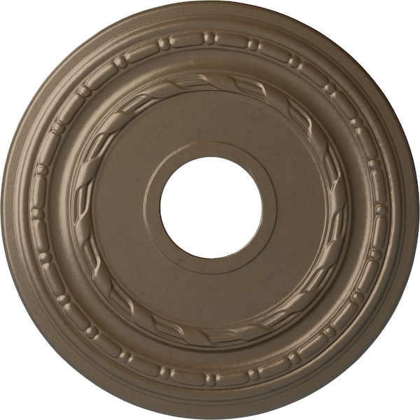 Ekena Millwork Dublin Ceiling Medallion (Fits Canopies up to 8 1/4"), 15 3/8"OD x 3 5/8"ID x 1"P, Warm Silver CM15DUWSS - main